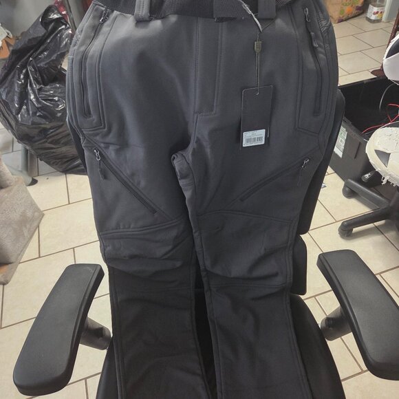 Free Soldier F.A. 952303 Grey Fleece Lined Soft Shell Snow Ski Pants - Picture 1 of 2